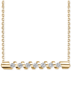 image of Sirena Energy Diamond Twist Bar Necklace (1/4 ct. t.w.) in 14k Gold or White Gold