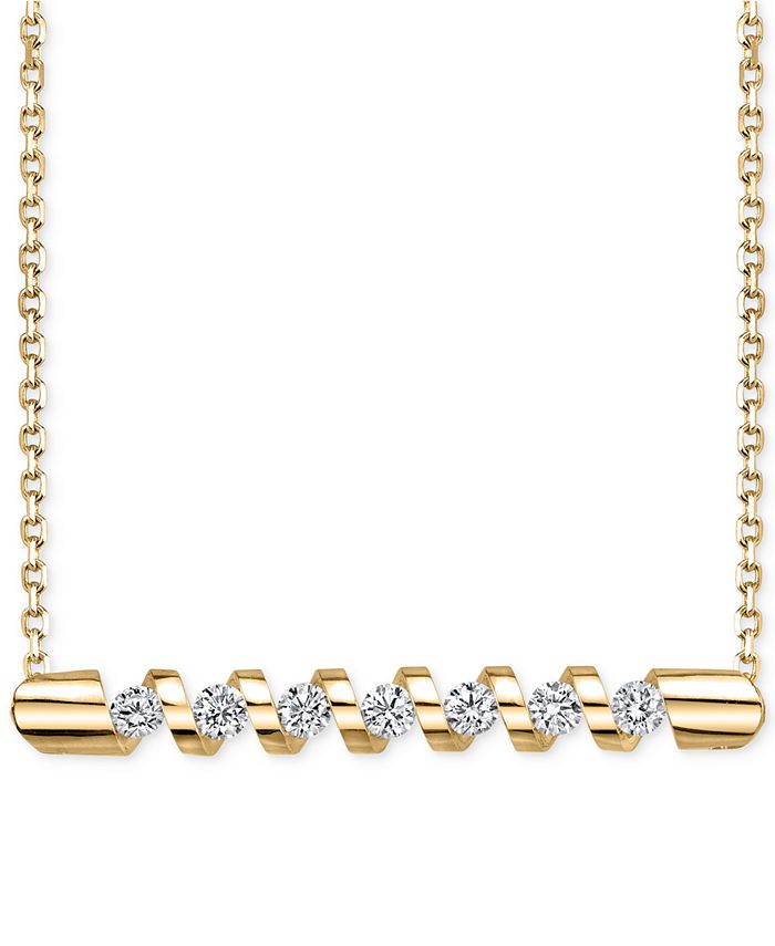 Macy's diamond bar necklace cheap