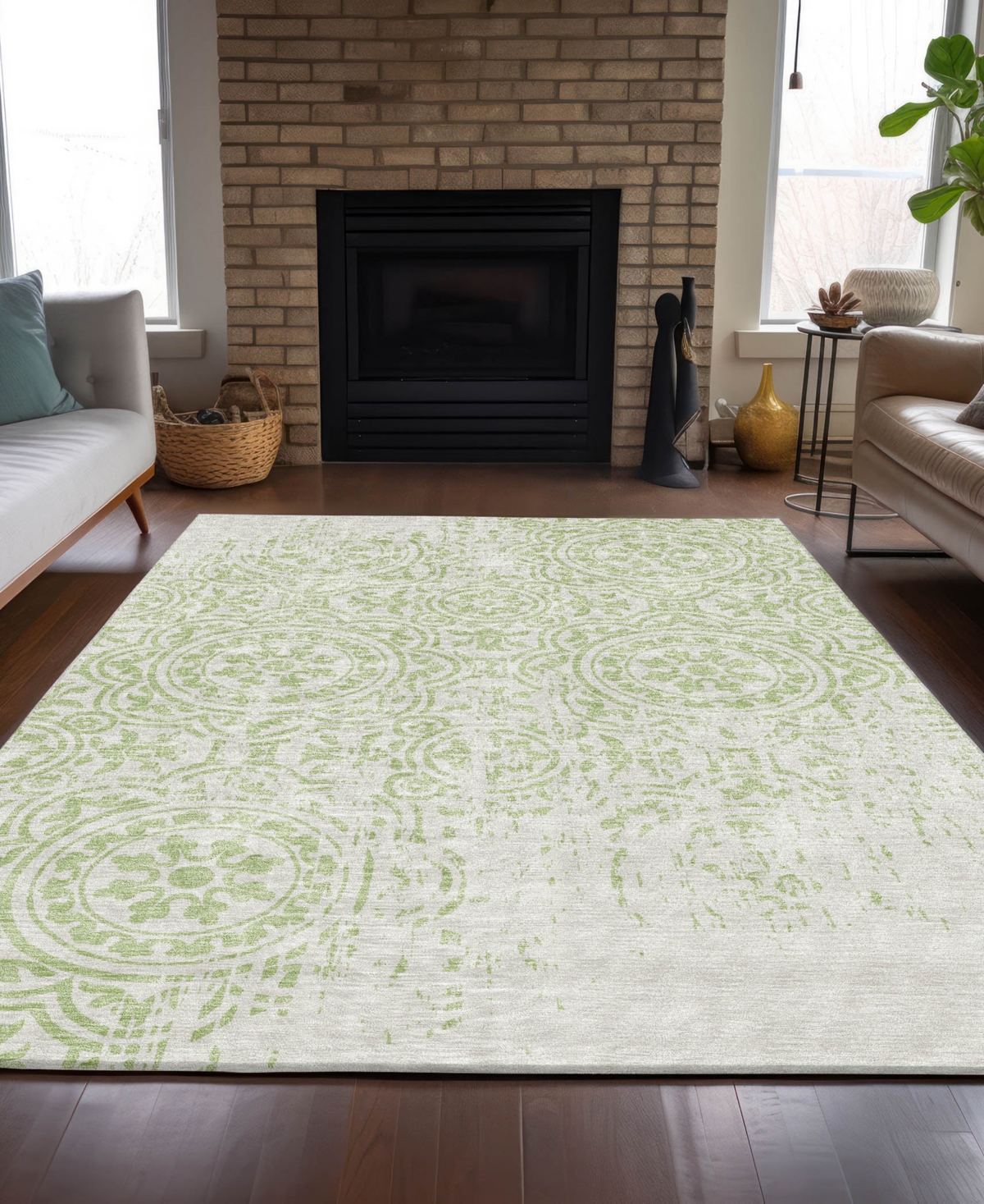 Addison Chantille Acn758 9'x12' Area Rug In Sage