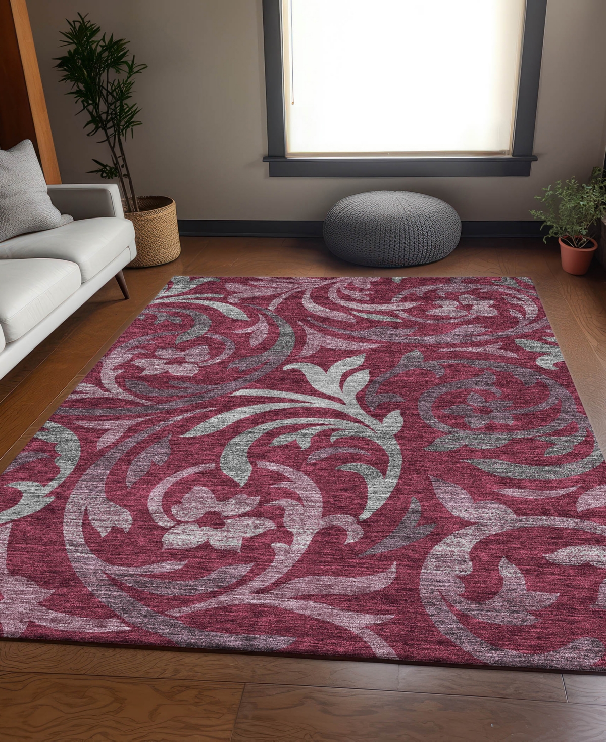 Addison Chantille Acn764 8'x10' Area Rug In Cranberry