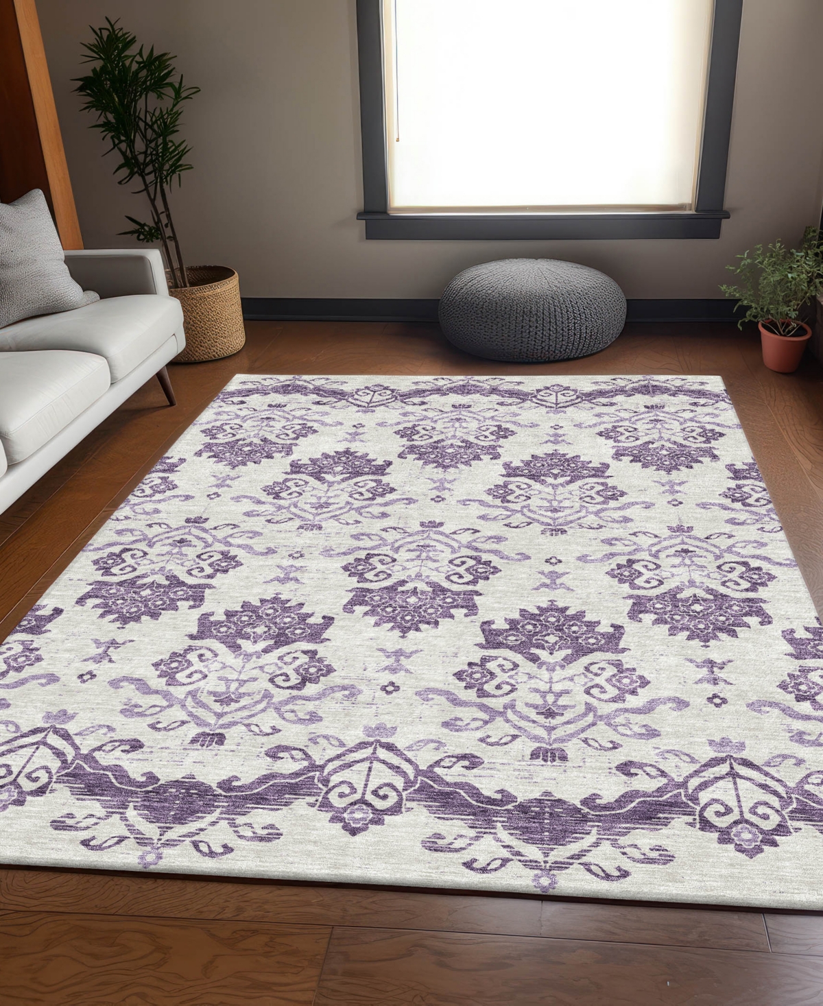 Addison Chantille Acn759 5'x7'6" Area Rug In Purple