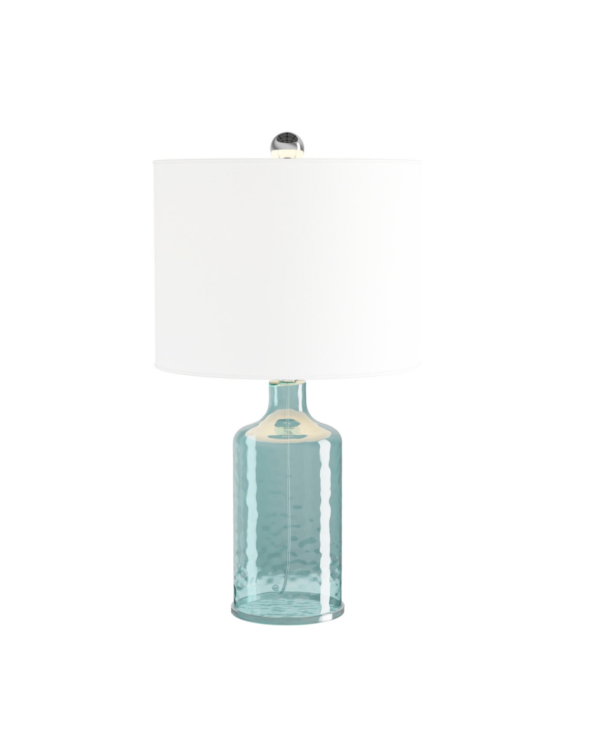 LAVISH HOME 8" CLEAR GLASS OPEN BASE TABLE LAMP 