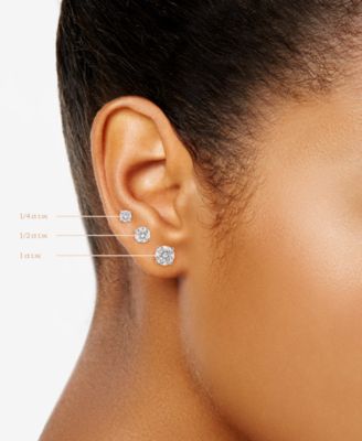 IGI Certified Lab Grown Diamond Single Stud Earring (1/4 ct. t.w.) in 14k White or Yellow Gold