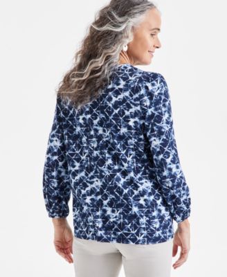 売れ筋商品|||スタイルアンドコー カットソー トップス レディース Petite V-Neck Pin-Tuck Top, Exclusively at Macy's Marble Natural Style & Co Petite V-Neck Pin-Tuck Top, Exclusively at Macy's
