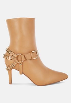 Women's Nicene Harness Detail Stiletto Boots