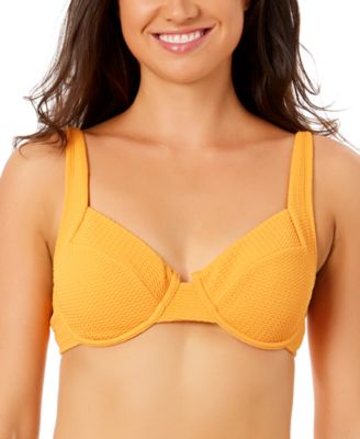 Salt + Cove - Juniors' Wavy-Scrunch Scoop-Neck Bralette Bikini