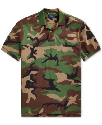 Men's Classic-Fit Camo Cotton Mesh Shirt
