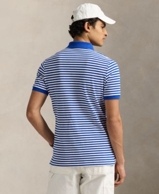 Men's Classic-Fit Striped Mesh Polo Shirt