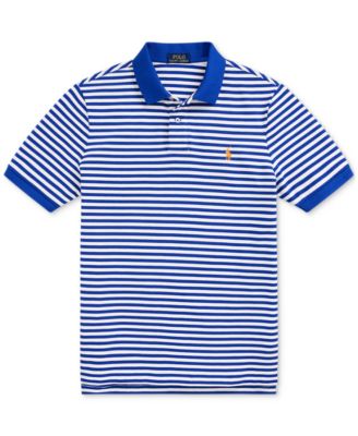 Men's Classic-Fit Striped Mesh Polo Shirt