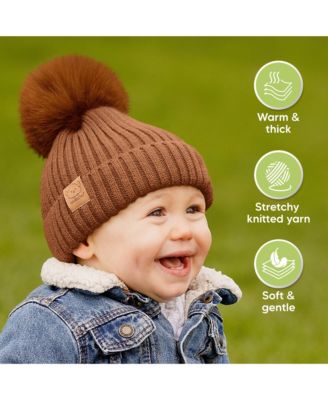 2pk Baby Hats, Baby Beanies, Newborn Hats for Baby Girls, Boys, Baby Winter Hat, 0-6 Months Infant Hat