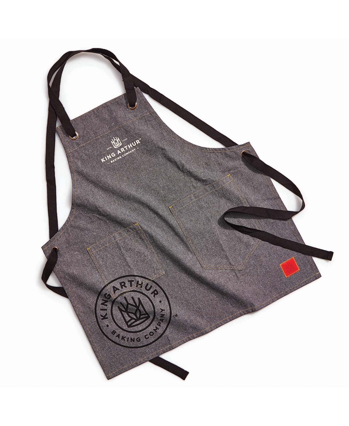 King Arthur Baking Company 28" X 29" Cotton Adult Apron In Gray