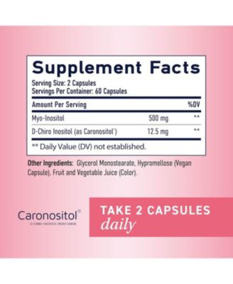 Myo-Inositol & D-Chiro Inositol for Hormone Balance for Women | Microbeadlet Technology to Regulate Menstrual Cycle & Support Ovarian Health | Myo Inositol & D Chiro Inositol | Non-GMO, 120 Capsules