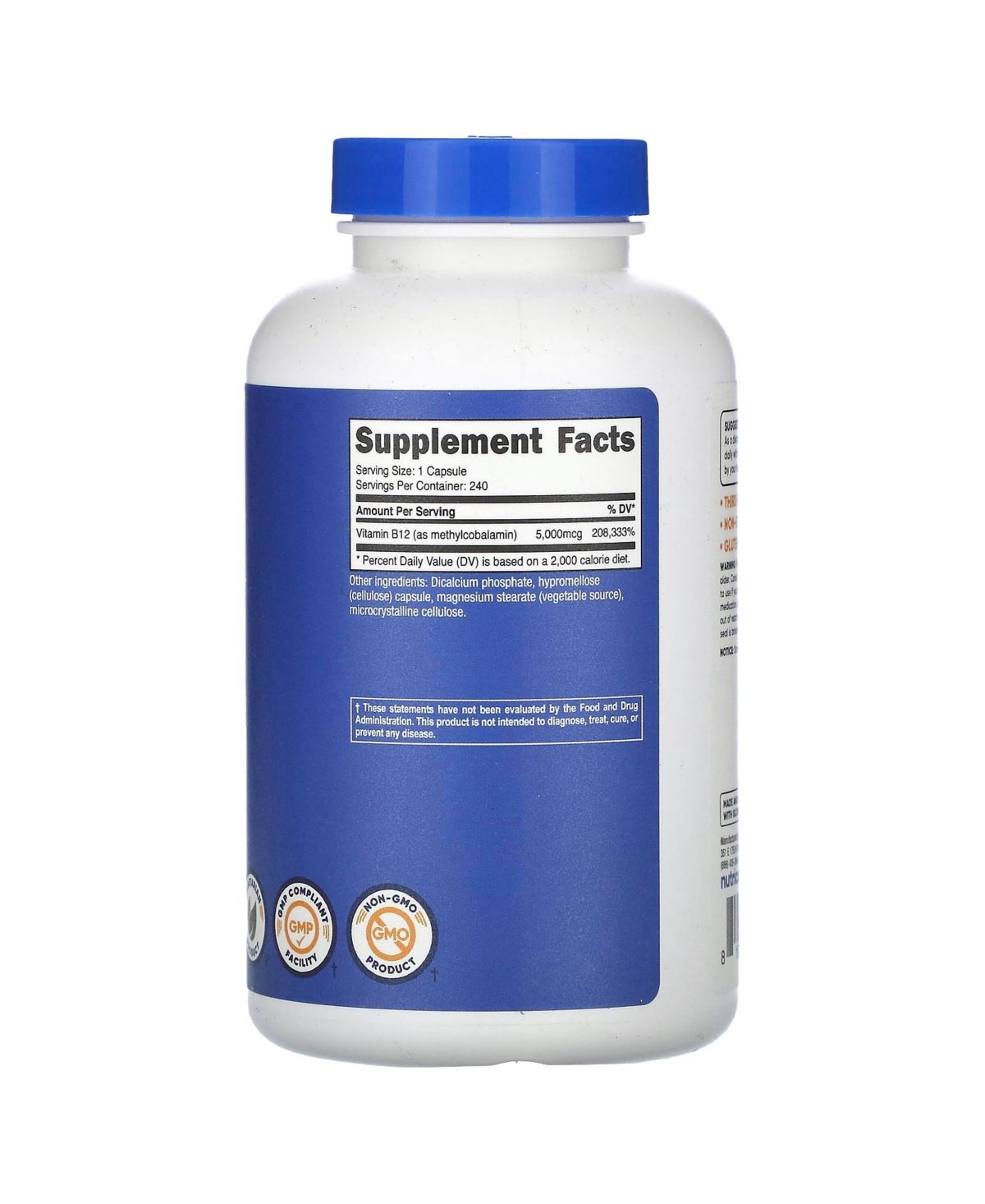 Nutricost Vitamin B12 5 000 mcg - Capsules