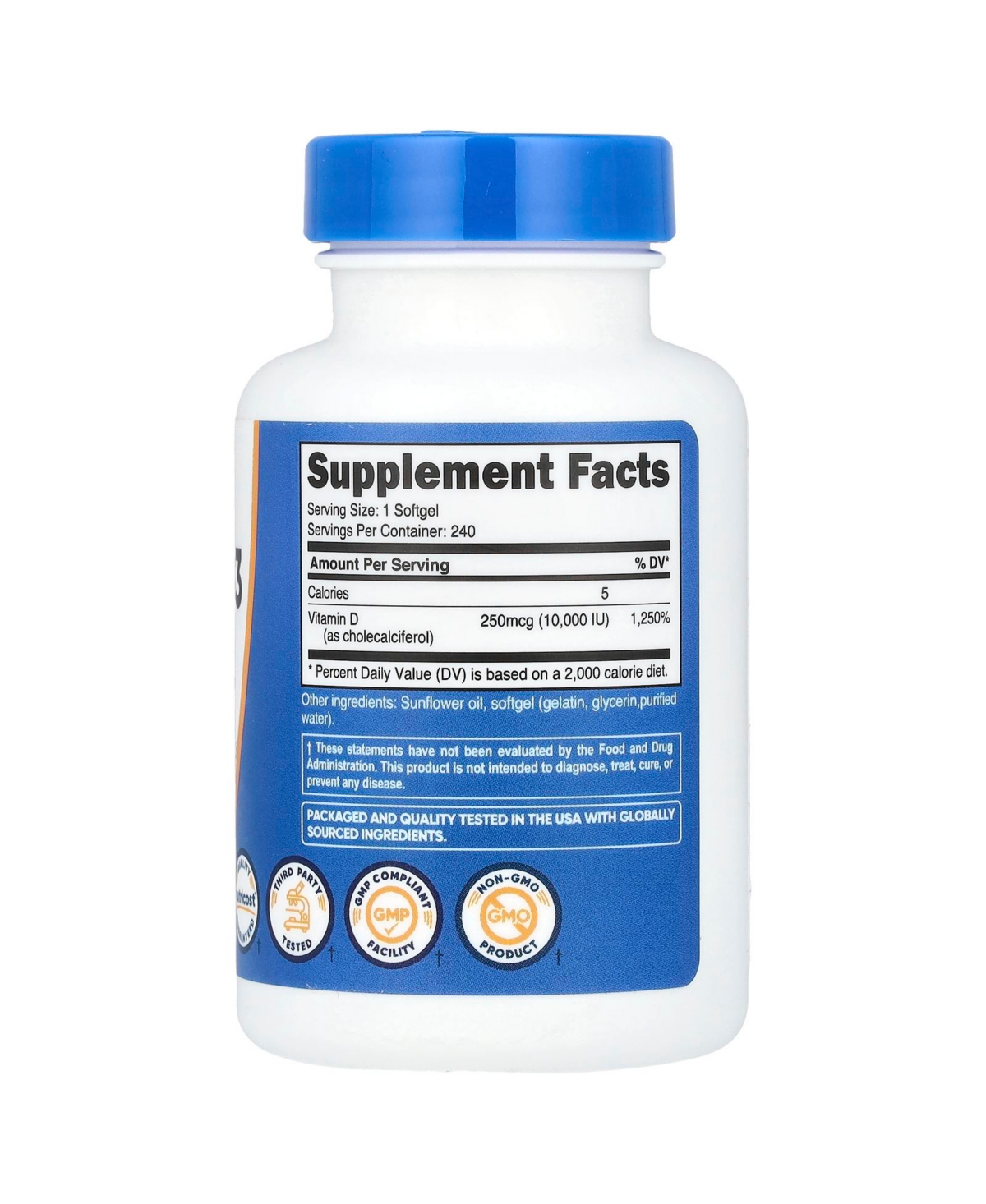 Nutricost Vitamin D3 10 000 Iu - Softgels