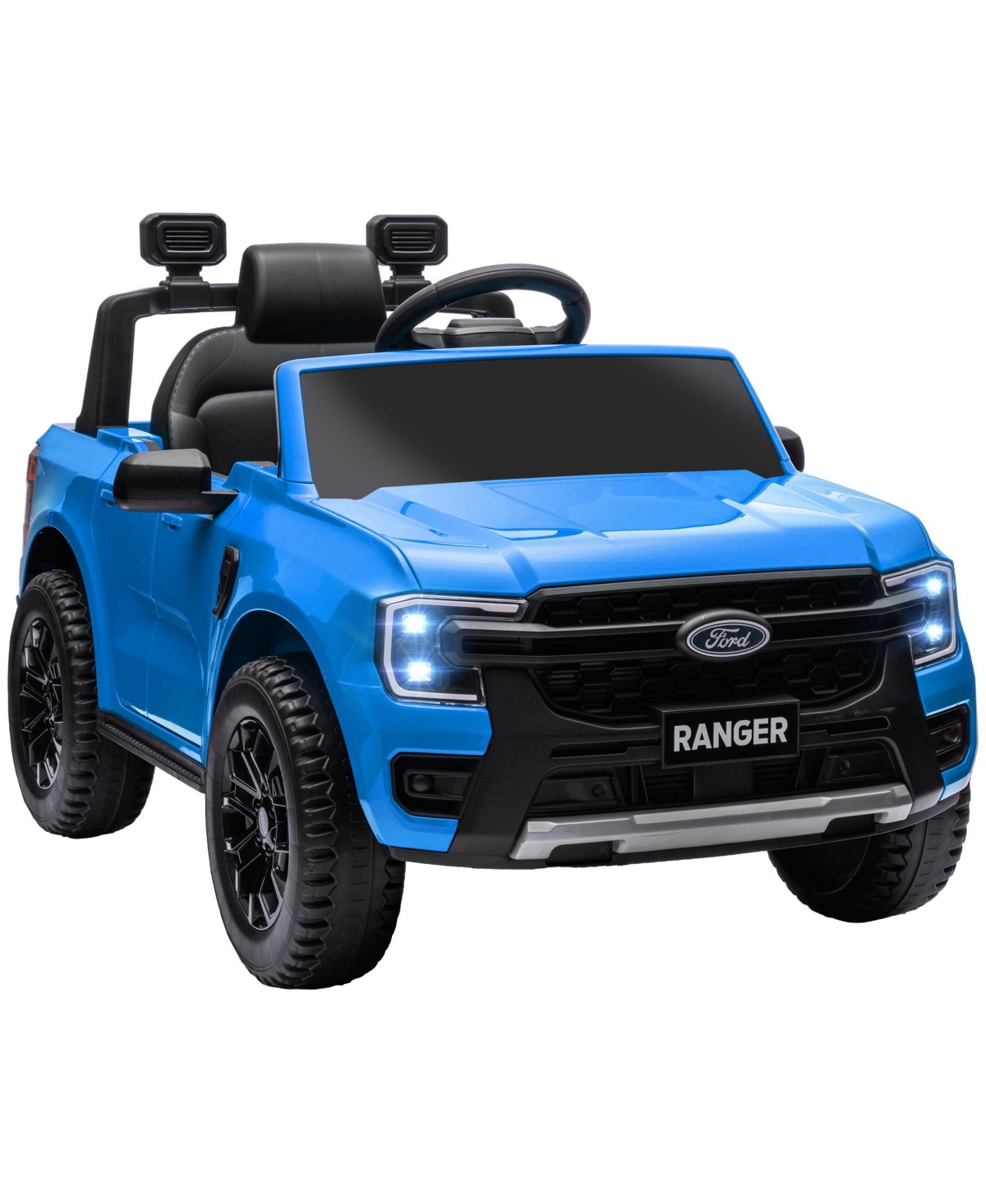 Qaba Ford Ranger Licensed 12V Kids Ride on Car w/ Toy Storage,