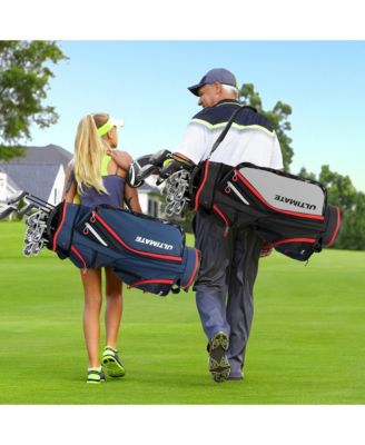 9.5" Golf Cart Bag w/14 Divider Rain Hood Cooler Bag 8 Pockets