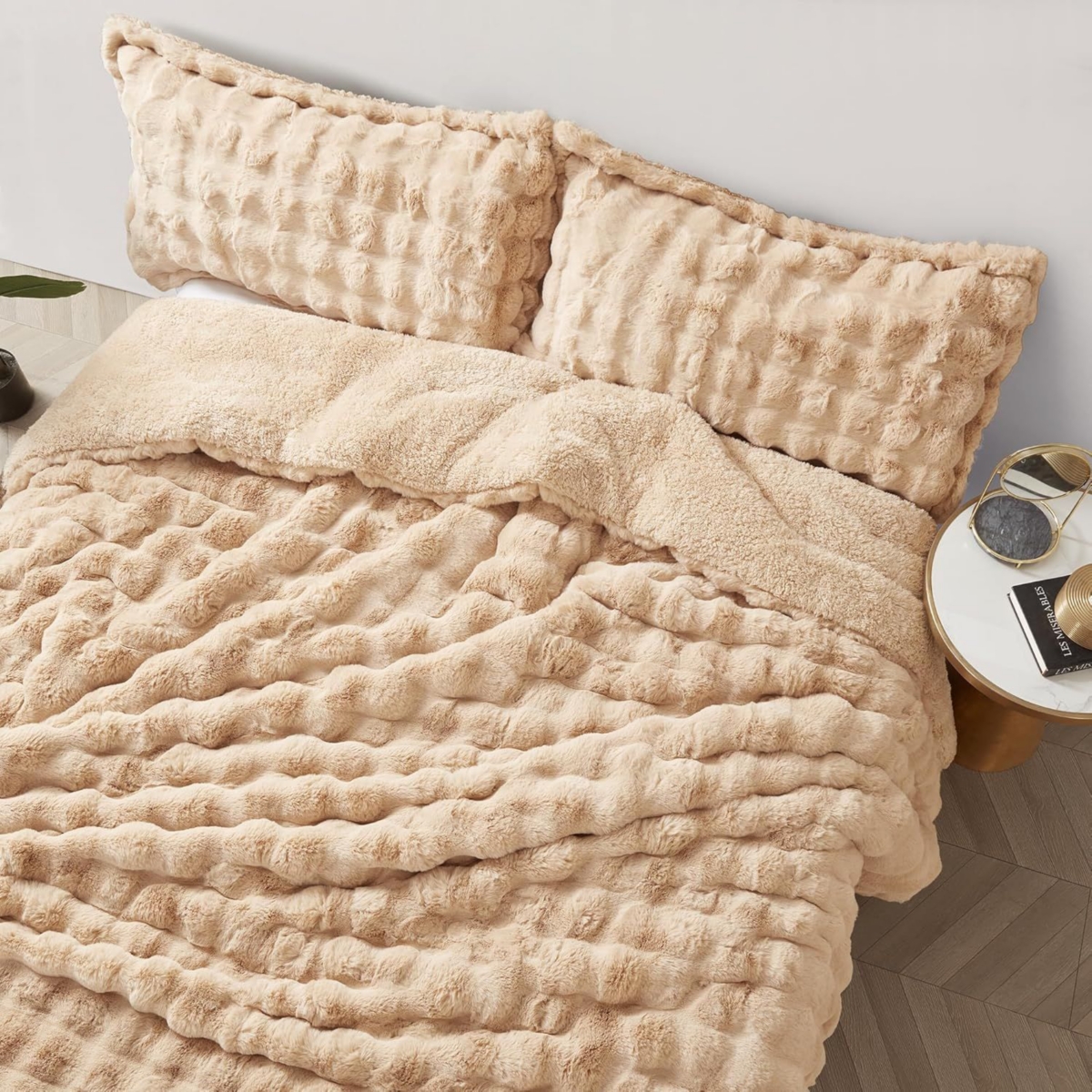 Byourbed Snowball Chunky Bunny - Coma Inducer Oversized Comforter Set -- Holland lop tan