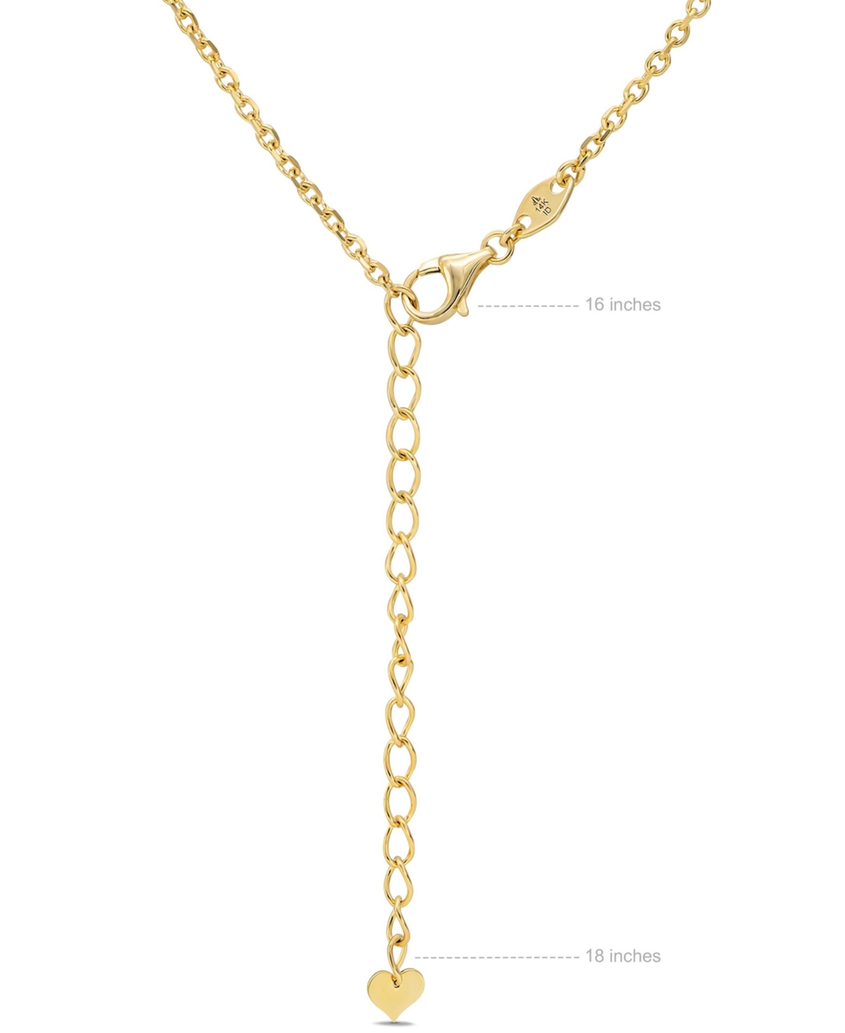Devata Rotary Pendant Chain Necklace in 14K 16 in adj to in, approx. 4.8 grams - gold
