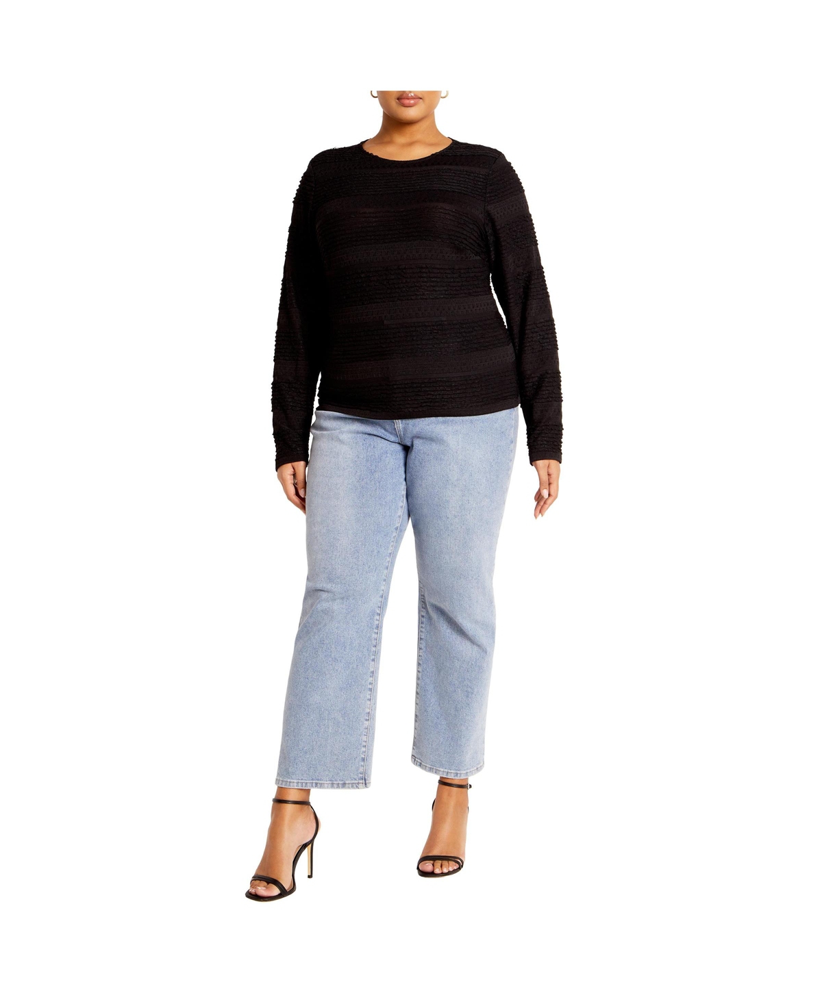 City Chic Plus Size Amira Frill Top