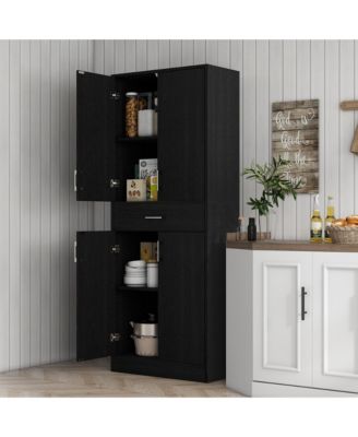 71" Kitchen Pantry Cabinet with Drawer and Adjustable Shelf