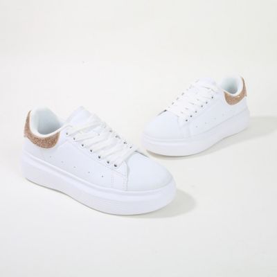 Fortuna Platform Sneaker with Rhinestone Accent