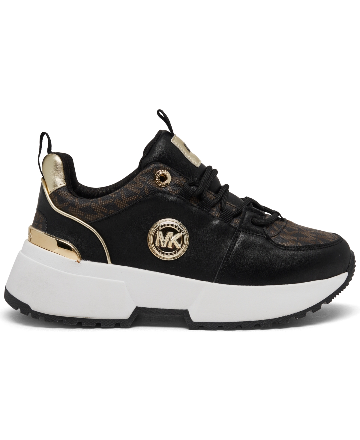 Michael Kors Little Girls Cosmo Logo Casual Sneakers from Finish Line - Brown gum