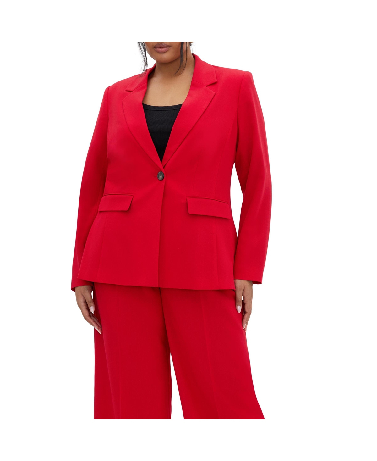 Plus Size Clea Blazer - Red