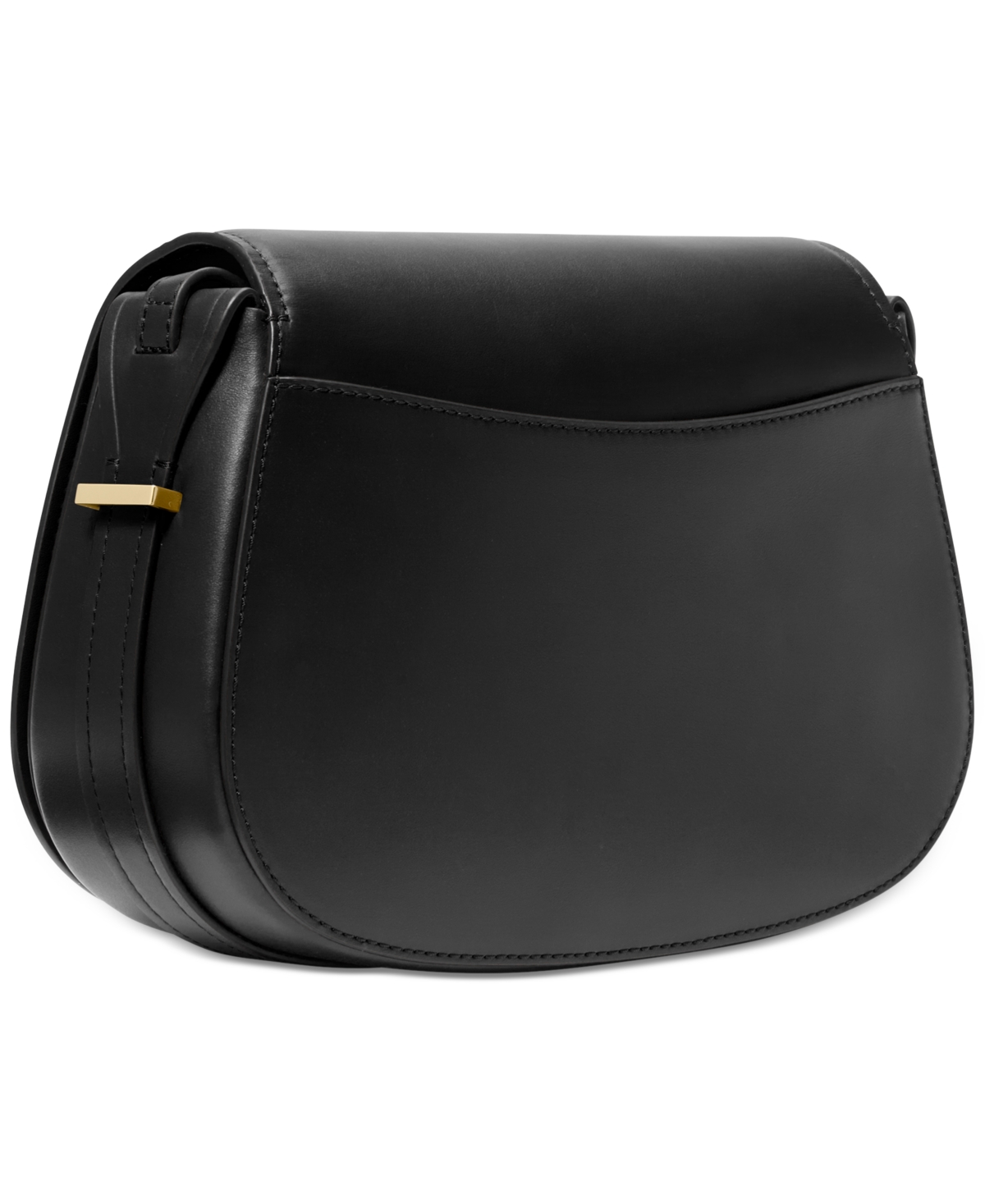 Michael Kors Michael  Lydia Small Leather Flap Messenger In Black