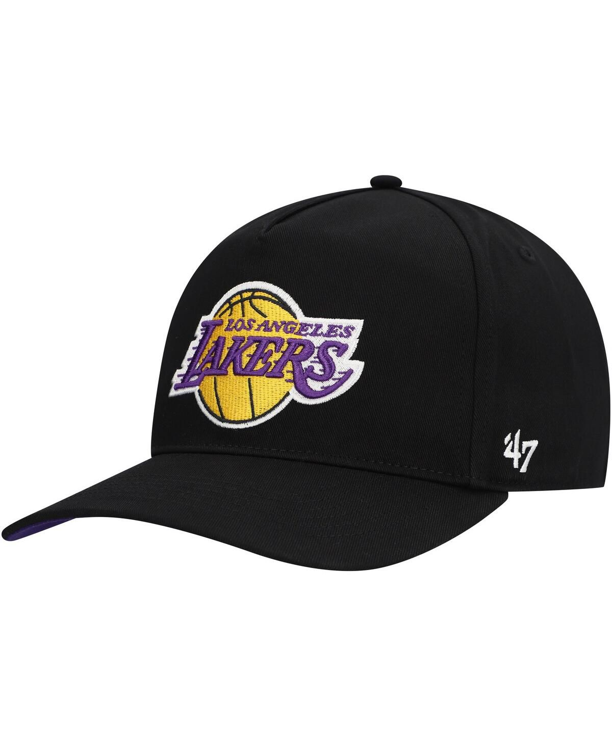 Мужская черная кепка с логотипом Los Angeles Lakers Core, регулируемая по размеру