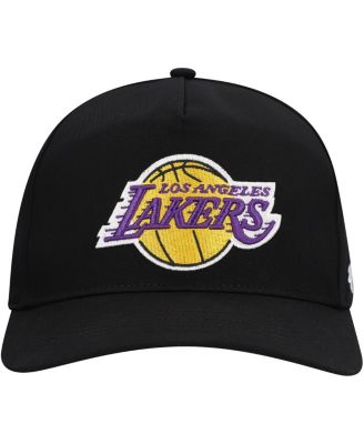 Men's Black Los Angeles Lakers Core Logo Hitch Adjustable Hat