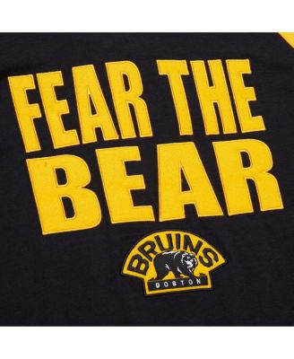 Men's Black/Gold Boston Bruins Legendary Slub Raglan Long Sleeve T-Shirt