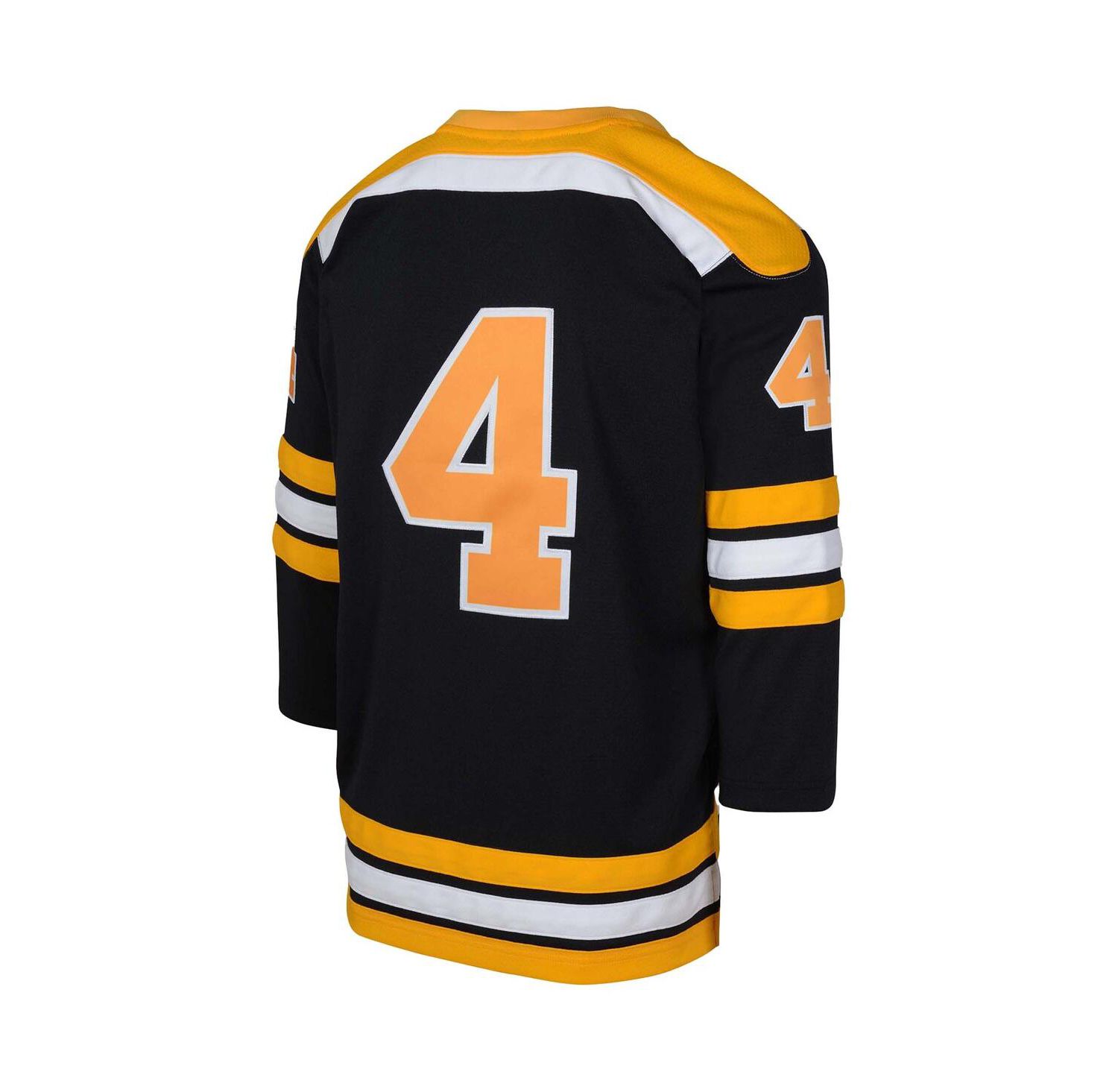 Big Boys and Girls Bobby Orr Black Boston Bruins Blue Line Player Jersey