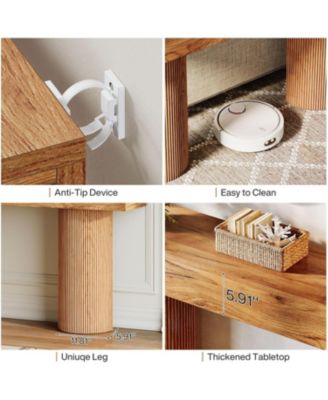 Farmhouse Console Table, 63-Inch Long Wooden Entryway Table Behind The Couch, Modern Narrow Entrance Foyer Accent Table Sofa Table