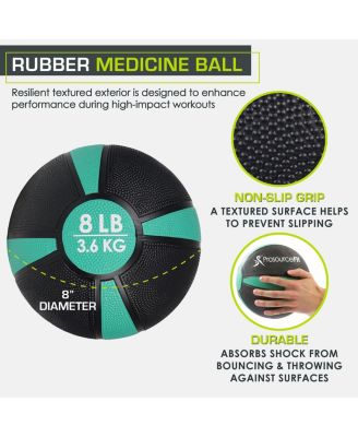 Rubber Medicine Ball, 8 lb