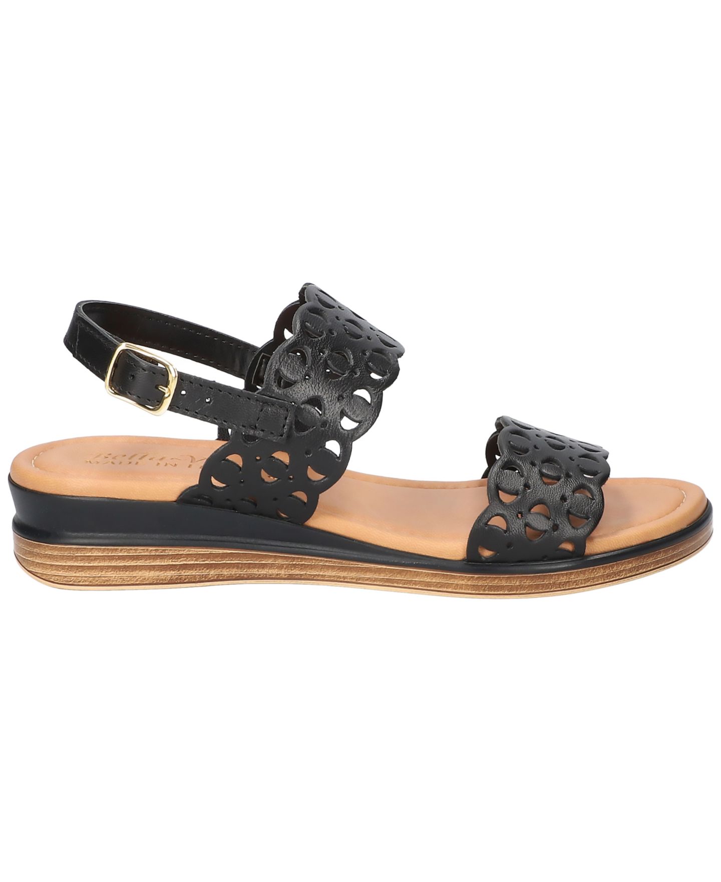 Женские сандалии Bella Vita Zoe-Italy Wedge, цвет: Чёрный кожаный — фото 2