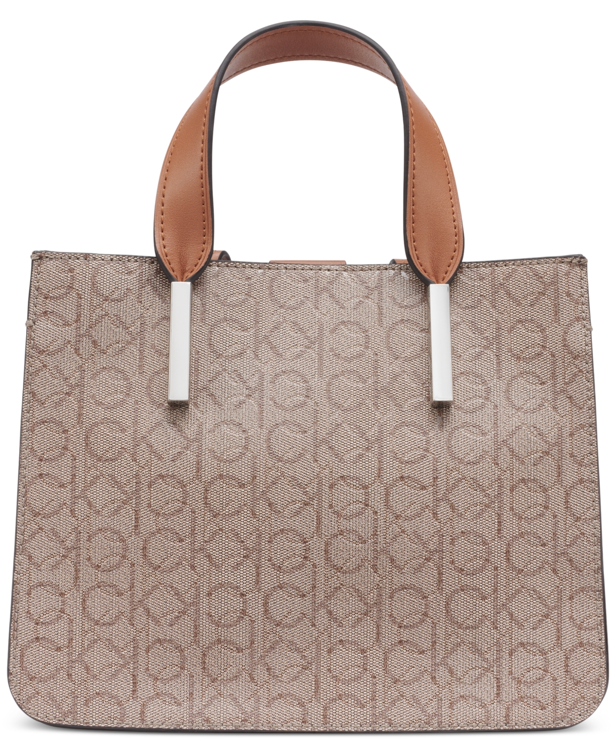 Calvin Klein Audrey Signature Convertible Crossbody In Brown