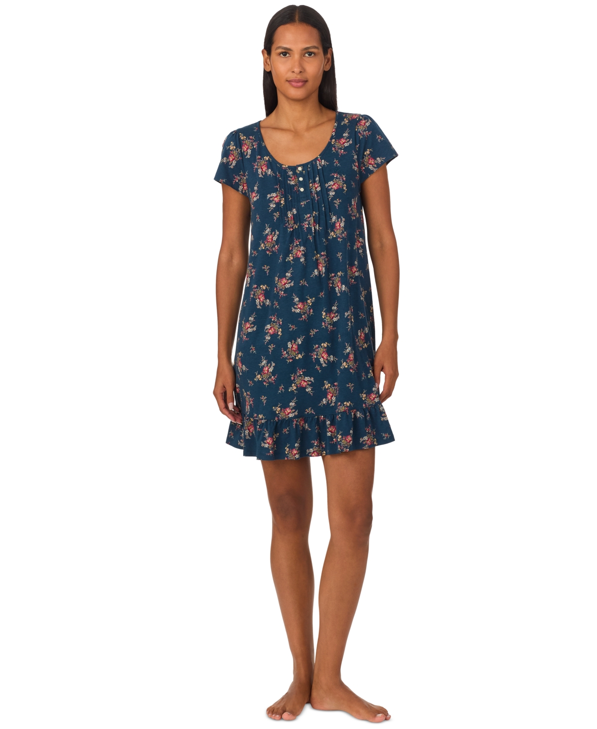 Lauren Ralph Lauren Women's Flutter-Sleeve Nightgown