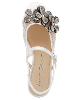 Little and Big Girls Sofya Mesh Flats with Flowers