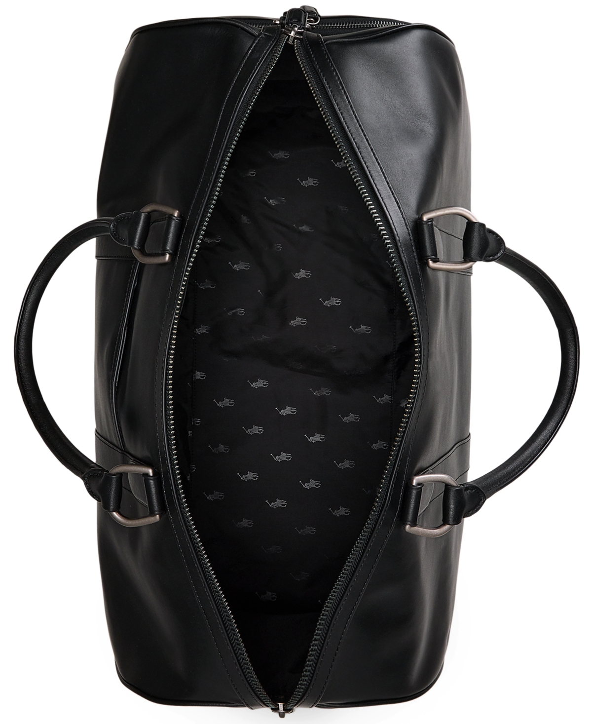 Polo Ralph Lauren Men's Smooth Leather Duffel In Black