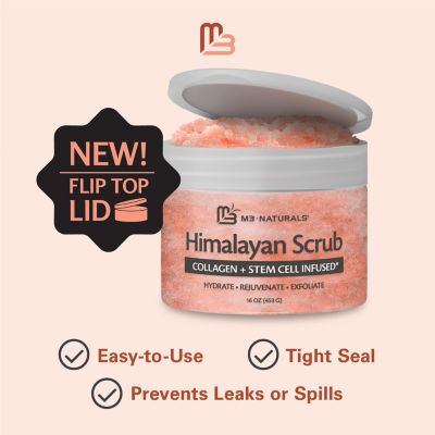 Naturals Himalayan Salt Body Scrub Infused with Collagen and Stem Cell Natural Exfoliating Salt Scrub