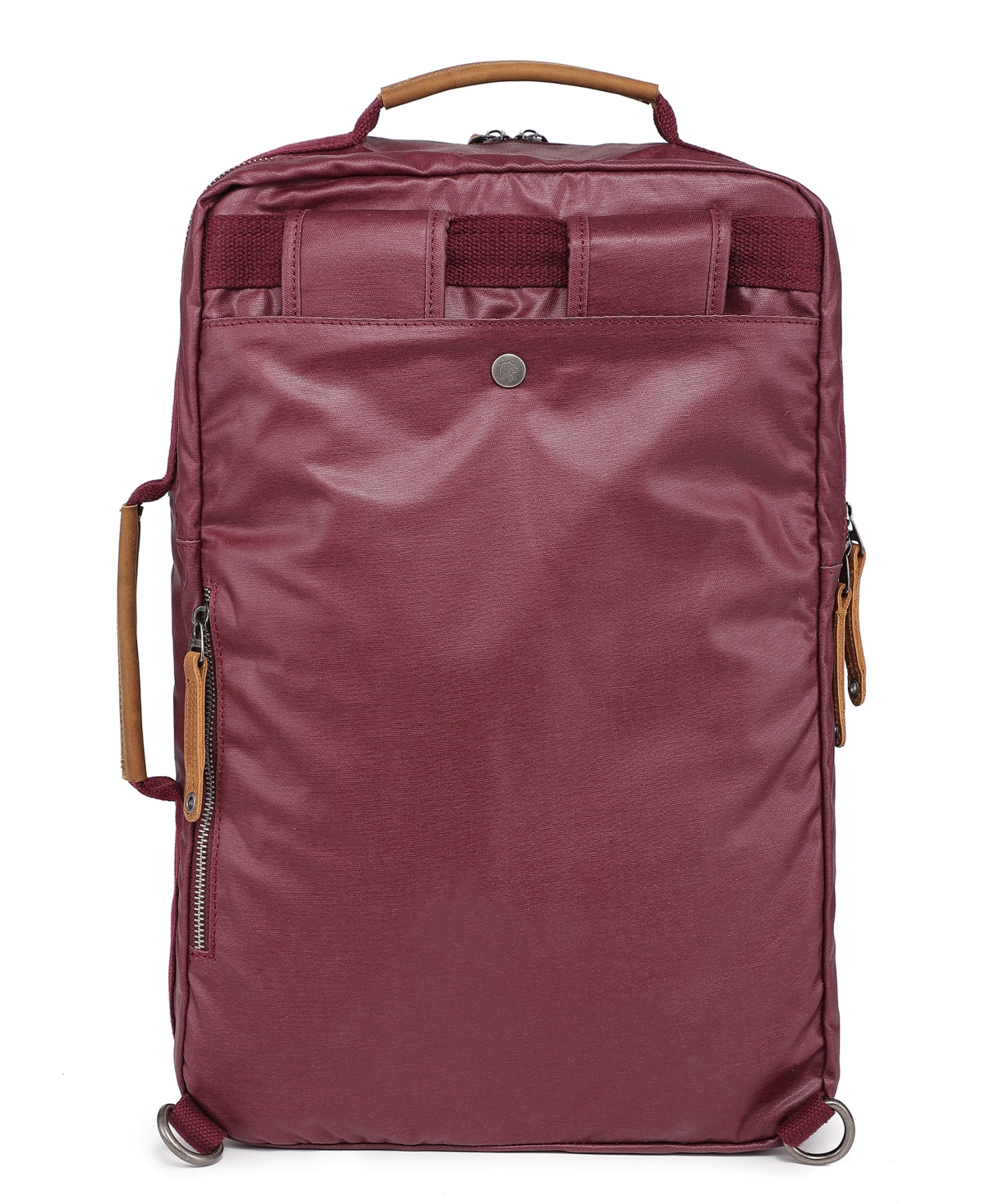Tsd Brand Madrone Coated Canvas Large Backpack In Burgundy