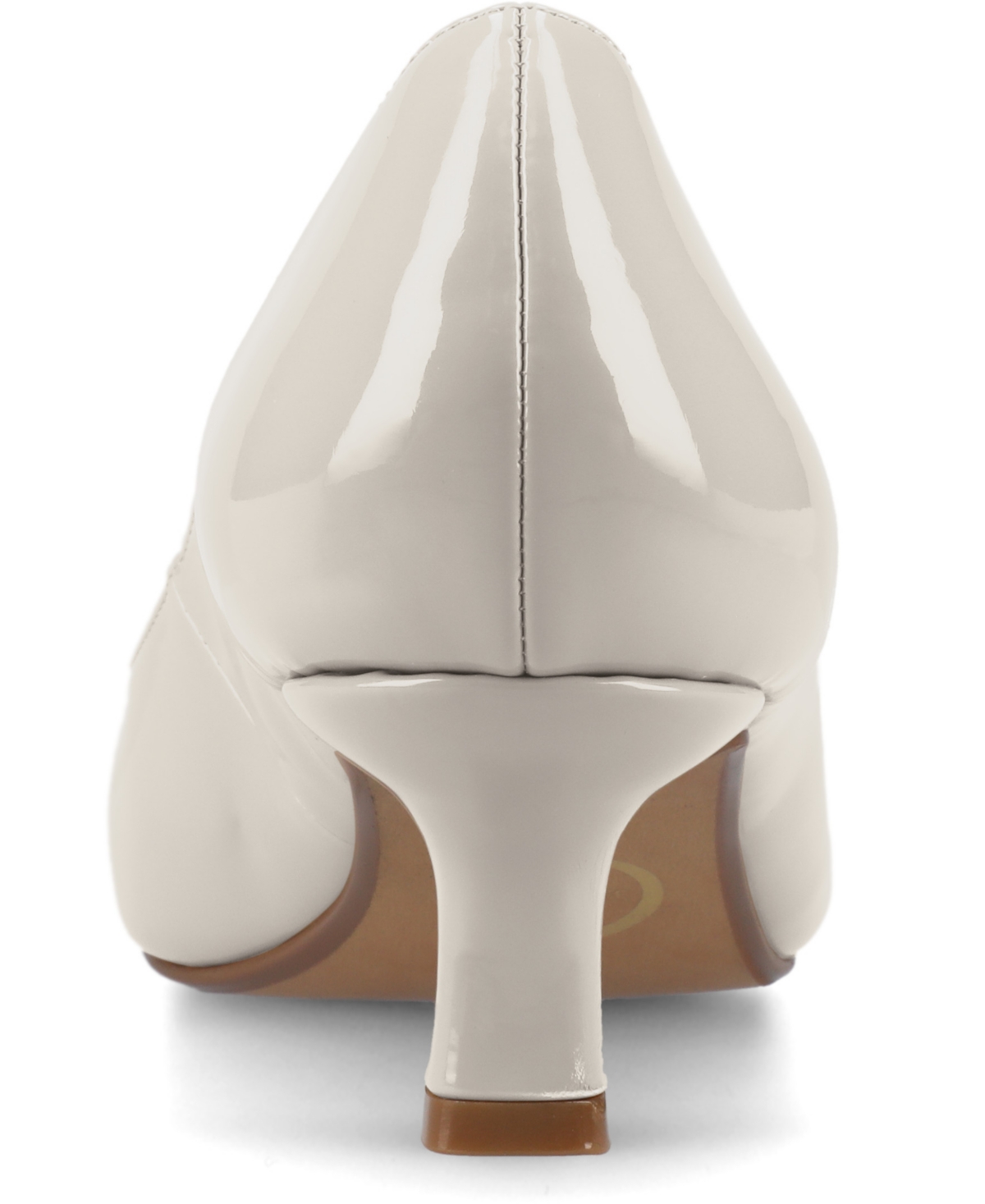 Journee Collection Celica Pointed Toe Pump In Bone Patent