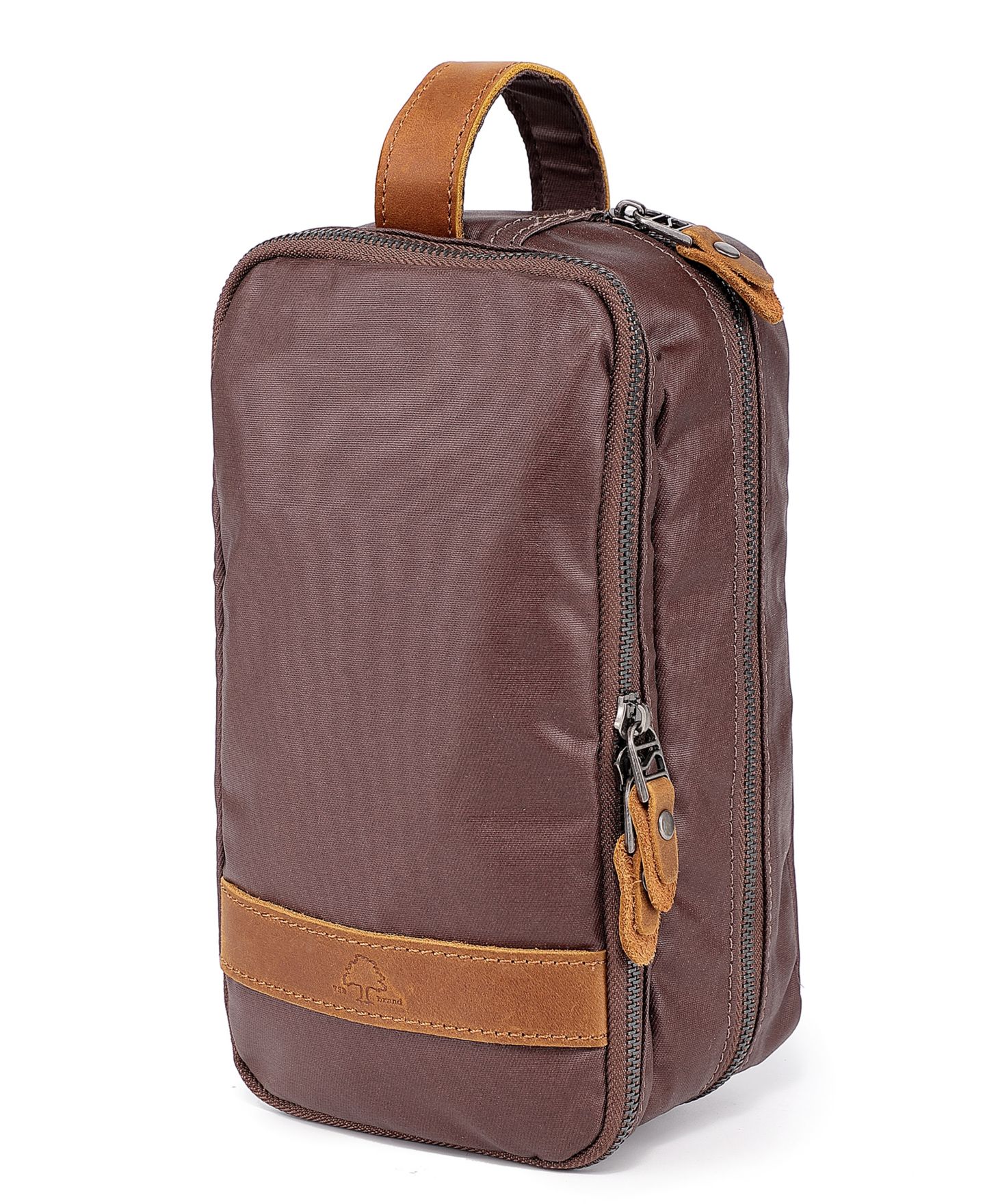 Женский несессер TSD BRAND Urban Light Zip Top Toiletry Bag, цвет: Коричневый — фото 3