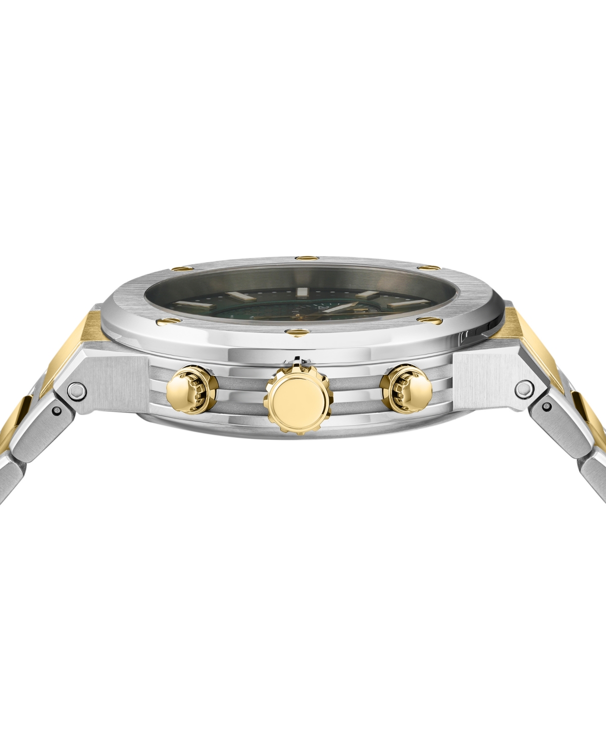 Ferragamo Men's Swiss Chronograph F-80 Two-tone Stainless Steel Bracelet Watch 42mm In Two Tone