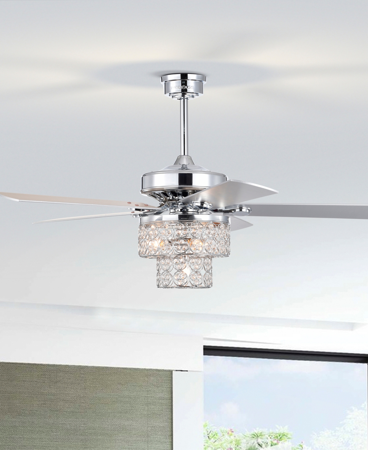 Home Accessories 52" Caderina 4-light Indoor Ceiling Fan With Light Kit And Remote In Chrome