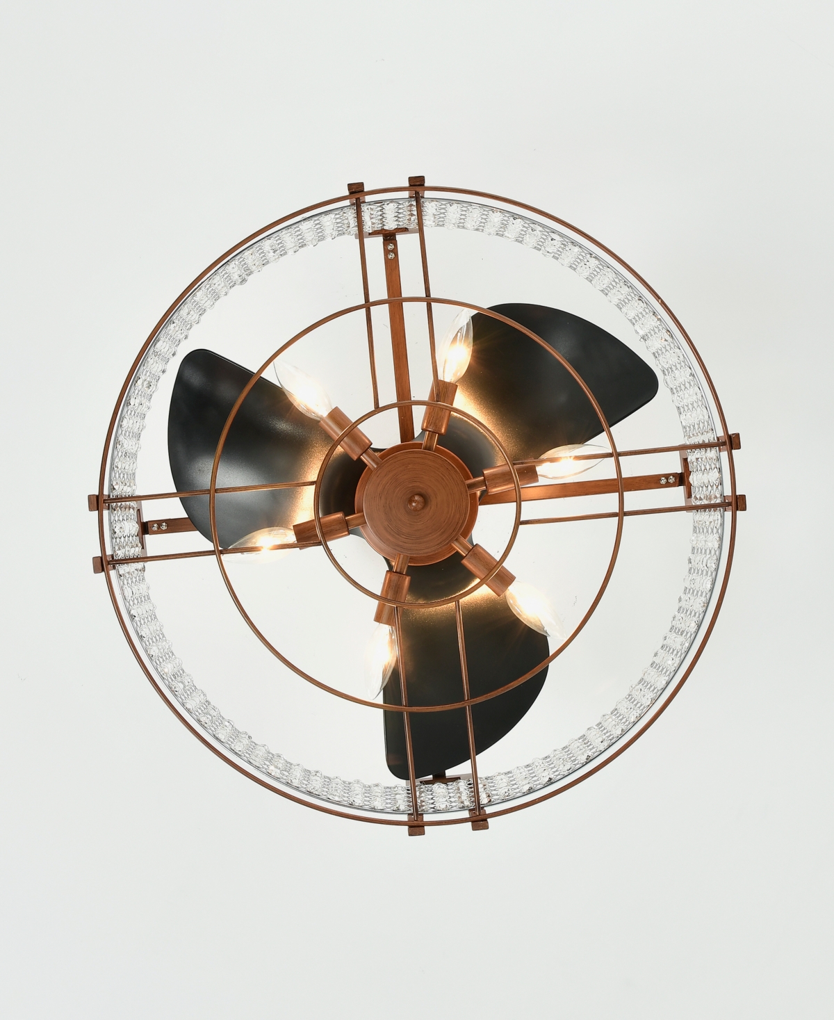 Home Accessories 24" Jovanni 6-light Indoor Ceiling Fan With Light Kit And Remote In Brown