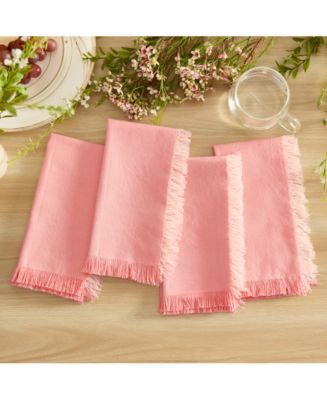 Elrene Chambray Solid Color Fabric Napkin, Set of 4 - Macy's