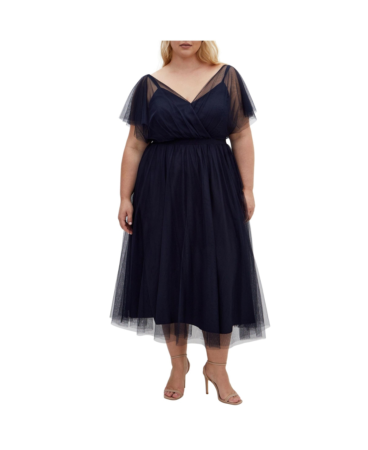 Plus Size Elina Maxi Dress - Dusty rose