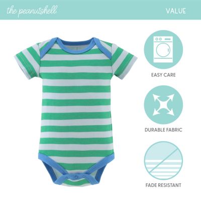 Baby Boys Truck Dino Bodysuits, 4-Pack