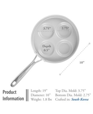 Ceramic Nonstick 10" 4-Cup Egg Frying Pan